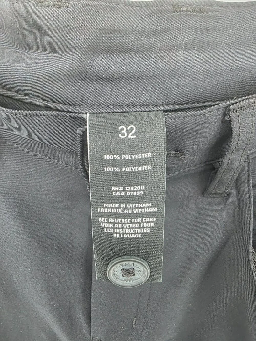 Travis Mathew Black‎ Performance Pants Size 32 Stretch 5-Pocket Trouser